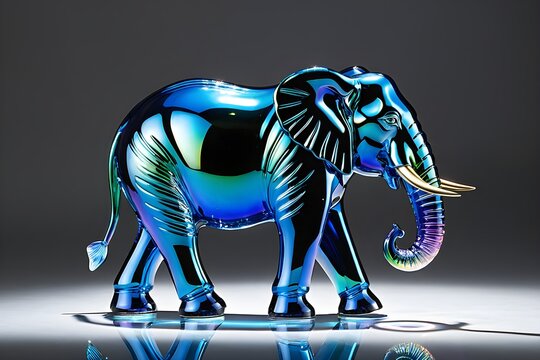 crystal glass sculpture elephant