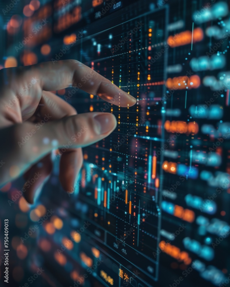 Poster touching the future of finance: interactive data analysis