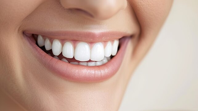 Close-up of a captivating female smile