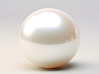 A shiny pearl on white background 