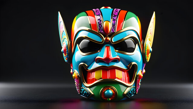 mask isolated on a black background.