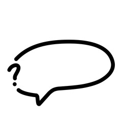 Hand Drawn Doodle Column of Question Marks