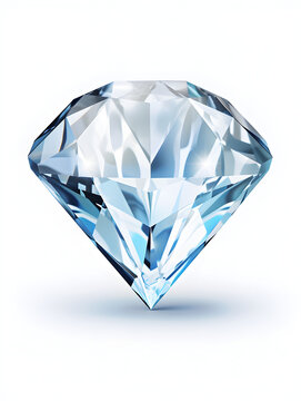 Illustration of a diamond gemstone on white background 