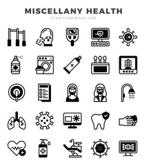 MISCELLANY HEALTH Icon Bundle 25 Icons for Websites and Apps