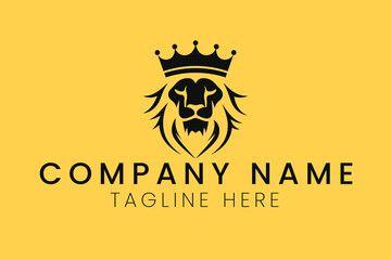 lion head logo for company Minimal Vector Logo Design Tshirt Sublimation Illustration design	