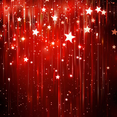 Red xmas background with stars