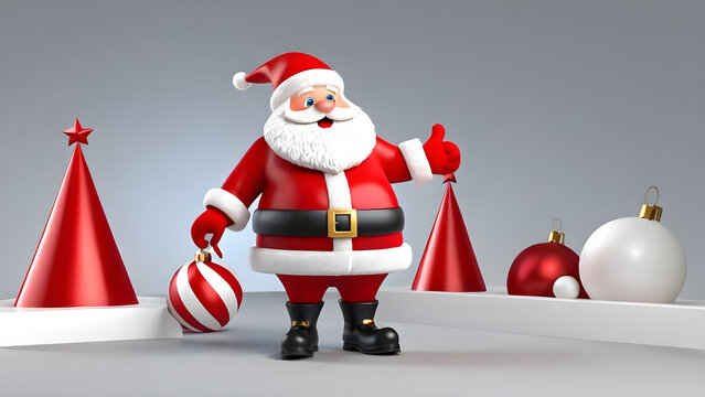 Santa Claus with gifts. Santa Claus illustration.
