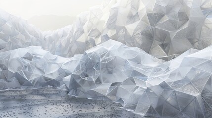 Background in abstract style, light gray geometric structures