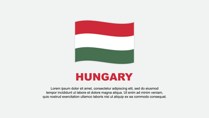 Hungary Flag Abstract Background Design Template. Hungary Independence Day Banner Social Media Vector Illustration. Hungary Background