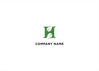 Stock Vector H Logo Leaf Element Nature Leaf