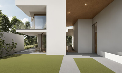 Obraz premium Eclectic architecture luxurious exterior space