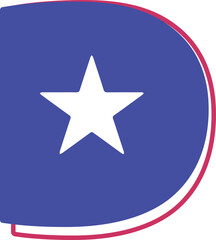 Obraz premium partriotic usa letter d