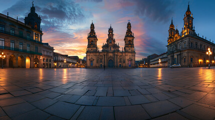Santiago de Compostela Cathedral Galicia Spain. Obrade