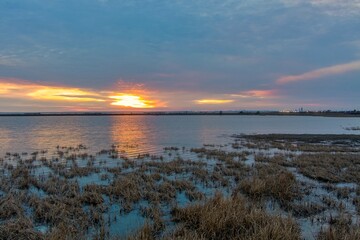 Mobile Bay, Alabama sunset in January