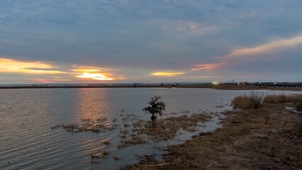 Mobile Bay, Alabama sunset in January