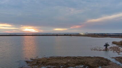 Mobile Bay, Alabama sunset in January
