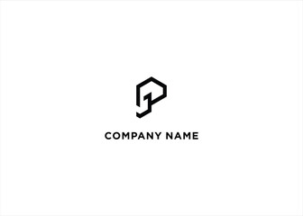 Initial PJ Logo Monogram Design Template Stock Vector