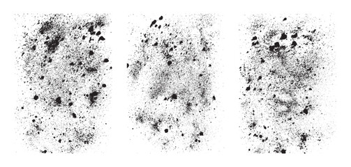 Grunge texture effect set. Distressed overlay rough textured. Abstract vintage monochrome. Black isolated on white background. Graphic design halftone style concept for banner, flyer, etc