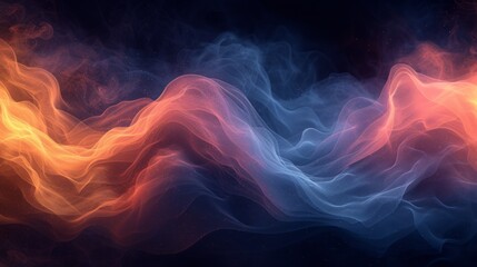 Obraz premium The Ethereal Dance of Orange and Blue