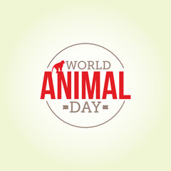 World animal day vector illustration. World animal day themes design concept with flat style vector illustration. Suitable for greeting card, poster and banner.