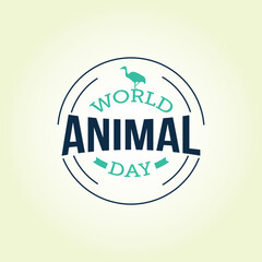 World animal day vector illustration. World animal day themes design concept with flat style vector illustration. Suitable for greeting card, poster and banner.