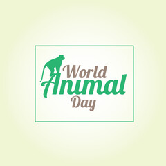 World animal day vector illustration. World animal day themes design concept with flat style vector illustration. Suitable for greeting card, poster and banner.