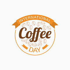 International coffee day vector illustration. International coffee day themes design concept with flat style vector illustration. Suitable for greeting card, poster and banner.