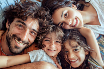 Obraz premium group joyful family portrait