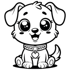 dog with a heart-shaped tag on its collar.