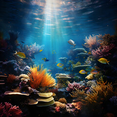 Fototapeta na wymiar Vibrant Underwater World: A Mesmerizing Spectacle of the Marine Biodiversity