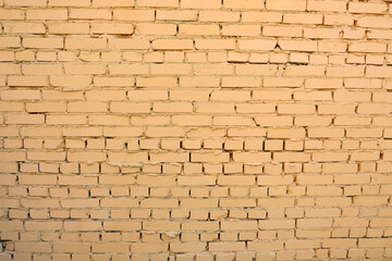 brick wall painted yellow background