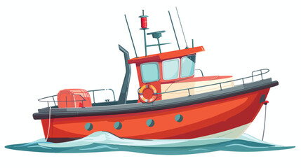 Naklejka na ściany i meble Signal boat icon. Cartoon illustration of signal boat.