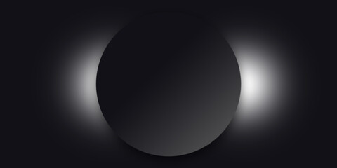 Black premium abstract background with luxury gradient geometric elements. Rich background for exclusive design