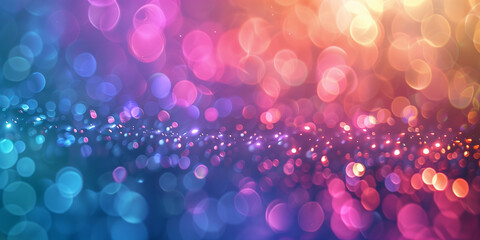 Lichter Bokeh in leuchtend pink Farben als Hintergrundmotiv für Webdesign im Querformat für Banner, ai generativ
