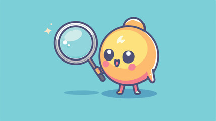 Speech bubble cartoon character searching.
