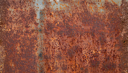 red rust on old iron wall background. vintage grungy rusted surface texture