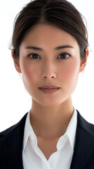 Close-up headshot of an Japanese corporate executive woman