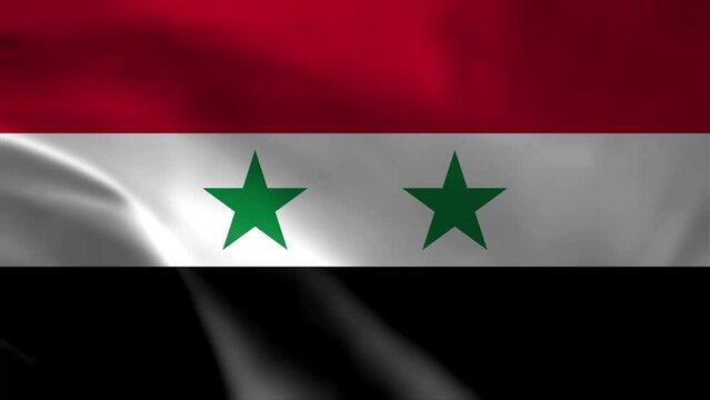 Syria flag waving animation, perfect looping, 4K video background, official colors, looping National Syria flag animation background 4k best choice and suit for your footage