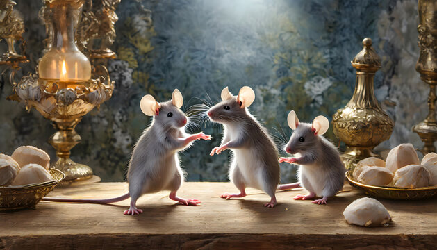Dancing mice on the table