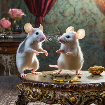 Dancing mice on the table