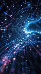 Obraz premium Digital pandas navigating cybersecurity in a galaxy cluster, stars forming patterns of code, space exploration
