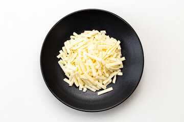 白背景にシュレッドチーズ