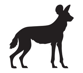 African Wild Dog vector. African Wild Dog vector icon in flat style.