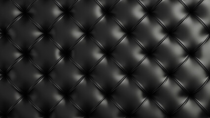 Intricate Indulgence: Black Leather Diamond Design