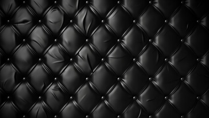 Intricate Indulgence: Black Leather Diamond Design