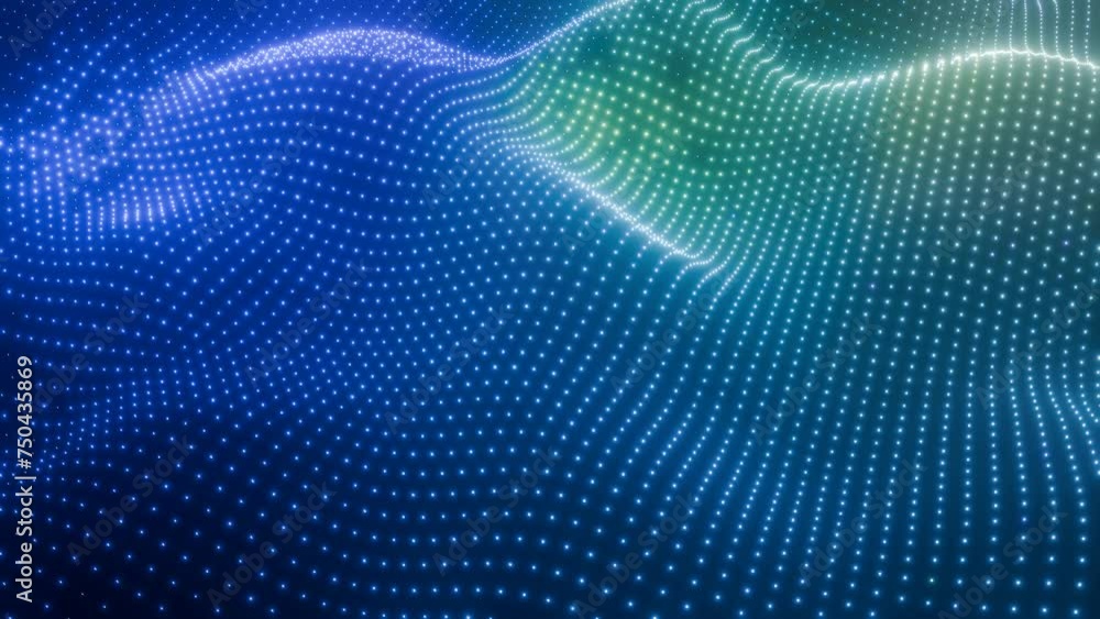 Aufkleber animated abstract technology dark background. glowing random dots. data, hi-tech concept. looped sto