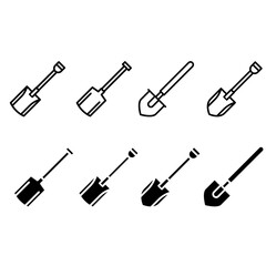 Shovel icon vector set. Drip illustration sign collection. Tool symbol. Garden logo.