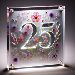 Whimsical 25th Anniversary with Floral and Crystal Design