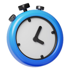 3D illustration of timer. Stopwatch 3d icon