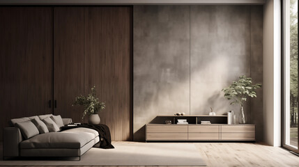 Modern luxury room wooden interior